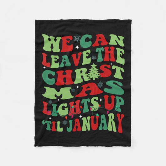 Die Weihnachtsbeleuchtung kann bis Januar verlasse Fleecedecke (Vorderseite)