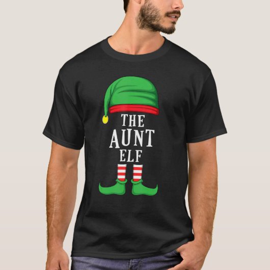 Die Weihnachtsfamilie der Tante-Elf-Weihnachtsmann T-Shirt (Vorderseite)