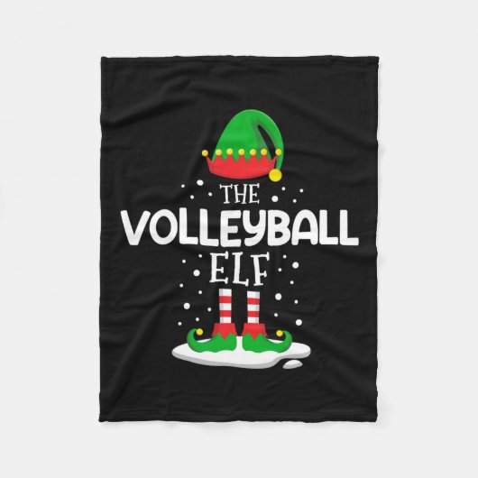 Die Weihnachtsfamilie der Volleyball-Elf passt zu  Fleecedecke (Vorderseite)