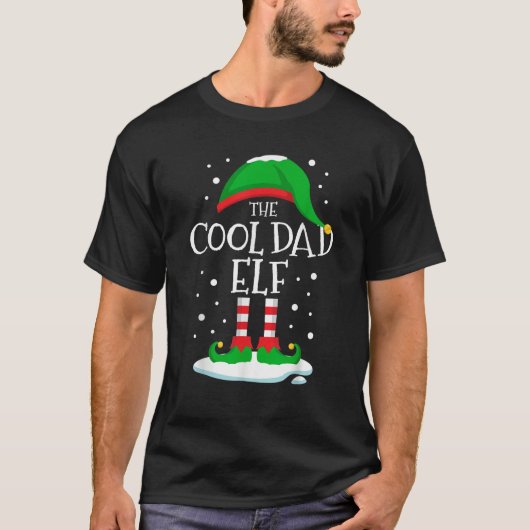 Die Weihnachtsfamilie des Coolen Vaters Elf passt T-Shirt (Vorderseite)