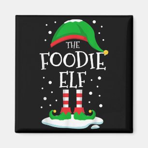 Die Weihnachtsfamilie des Feinschmecker Elf, die d Magnet