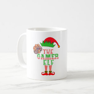 Die Weihnachtsfamilie Gamer Elf passt Pajama zusam Kaffeetasse