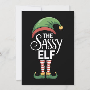 Die Weihnachtsfamilie von Sassy Elf Feiertagskarte