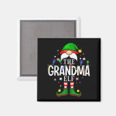 Die Weihnachtsfamilien-Pyjama-Party der Großmutter Magnet (Vorderseite/Rückseite)