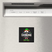 Die Weihnachtsfamilien-Pyjama-Party der Großmutter Magnet (In Situ (Geschirrspüler))