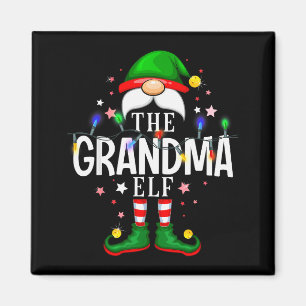 Die Weihnachtsfamilien-Pyjama-Party der Großmutter Magnet
