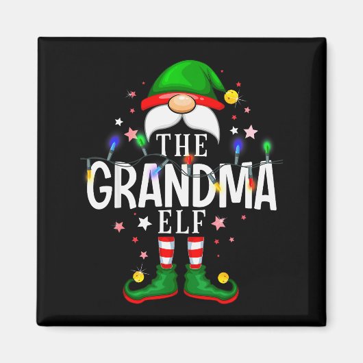 Die Weihnachtsfamilien-Pyjama-Party der Großmutter Magnet (Vorne)