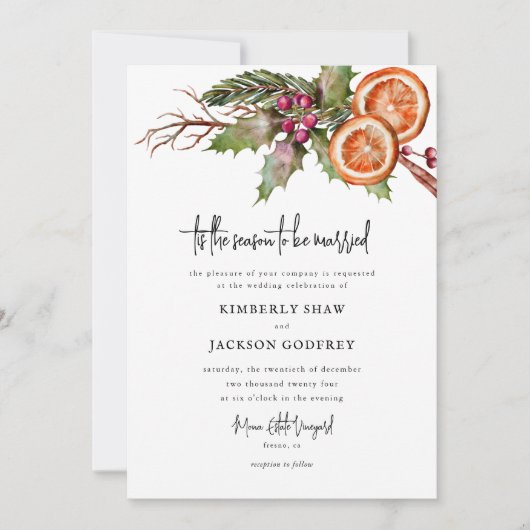 Die Weihnachtsfeier Einladung (Vorderseite)