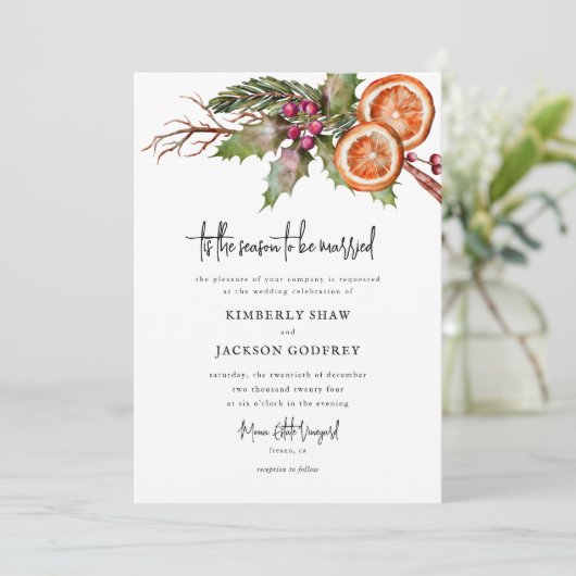 Die Weihnachtsfeier Einladung (Stehend Vorderseite)