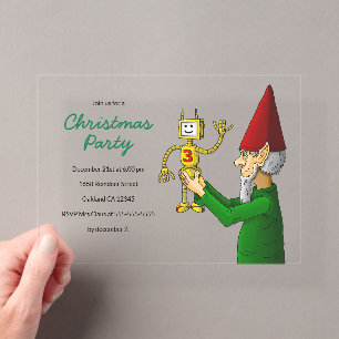Die Weihnachtsfeier-Einladung des Elfen Acryleinladungen