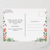 Die Weihnachtsfeier Gold Foil Holiday Postkarte (Rückseite)