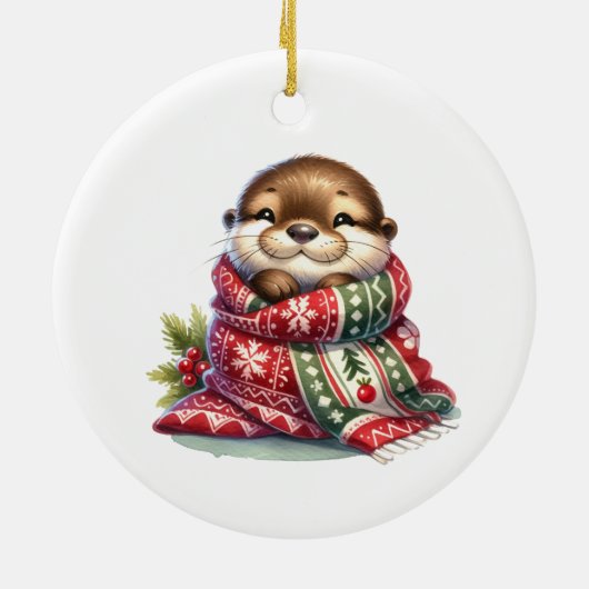 Die Weihnachtsfeier im Scara Keramik Ornament (Hinten)