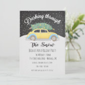 Die Weihnachtsfeier im Schnee durchatmen Einladung (Stehend Vorderseite)