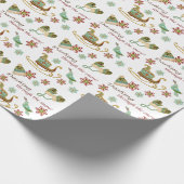 Die Weihnachtsfeier im Schnee hinter sich lassen Geschenkpapier (Ecke)