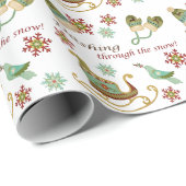 Die Weihnachtsfeier im Schnee hinter sich lassen Geschenkpapier (Rolleneckpunkt)