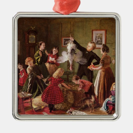 Die Weihnachtsfessel Silbernes Ornament (Vorne)