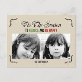 Die Weihnachtsfotokarte Postkarte (Vorderseite)