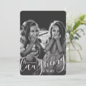 Die Weihnachtsfotokarte zum Lachen Feiertagskarte (Stehend Vorderseite)