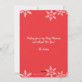 Die Weihnachtsfotokarte zum Lachen Feiertagskarte (Rückseite)