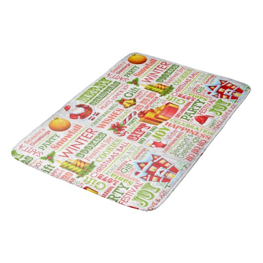 Die Weihnachtsfreuden Badematte (Schrägansicht)