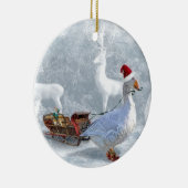 Die Weihnachtsgans Keramik Ornament (Rechts)