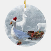 Die Weihnachtsgans Keramik Ornament (Hinten)