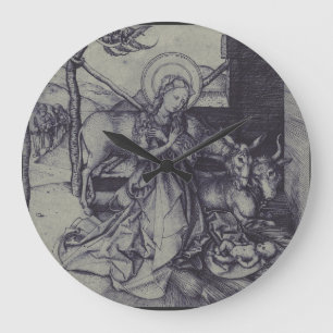 Die Weihnachtsgeburt Stark Ink Art Große Wanduhr