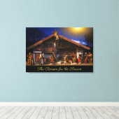 Die Weihnachtsgeschichte Geburtszene Leinwand Pr (Insitu (Holzboden))