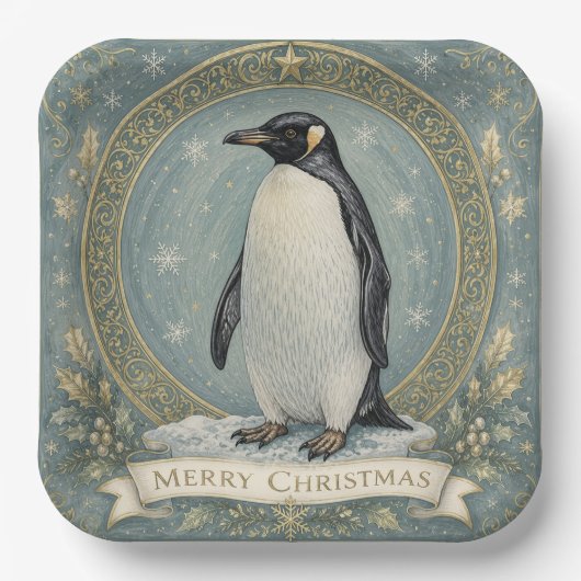 Die Weihnachtsgrüße des Kaisers Pappteller (Vorderseite)