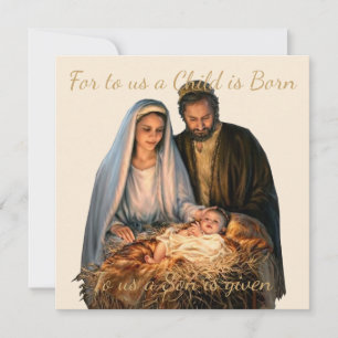 Die Weihnachtsgrüße zur Geburt Jesu Karte