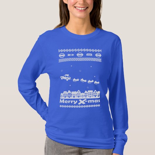 Die Weihnachtshässliche Strickjacke, Gedicht (2. T-Shirt (Vorderseite)