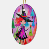 Die Weihnachtshexe im 9. Design Weihnachtsdekorati Keramik Ornament (Links)