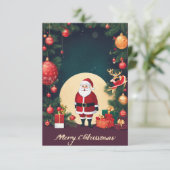 Die Weihnachtskabine Dankeskarte (Stehend Vorderseite)