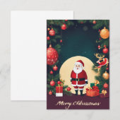 Die Weihnachtskabine Dankeskarte (Vorne/Hinten)