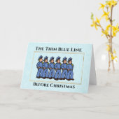 Die Weihnachtskarte der Thin Blue Line-Polizisten Karte (Gelbe Blume)