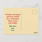 Die Weihnachtskarte der Weisen Postkarte (Rückseite)
