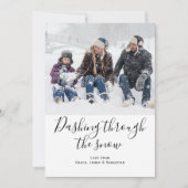 Die Weihnachtskarte des Schnee-Fotos durchatmen Einladung (Vorderseite)