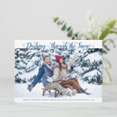 Die Weihnachtskarte des Schnees durchatmen (Stehend Vorderseite)