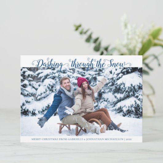 Die Weihnachtskarte des Schnees durchatmen (Stehend Vorderseite)