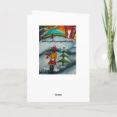 Die Weihnachtskarte des Snowball-Kampfes Feiertagskarte (Rückseite)