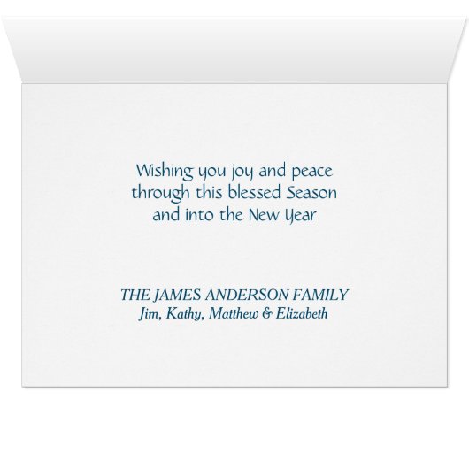 Die Weihnachtskarte des Texte für Freude (Innenansicht Horizontal (Unten))