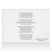 Die Weihnachtskarte des Texte für Freude (Innenansicht Horizontal (Oben))