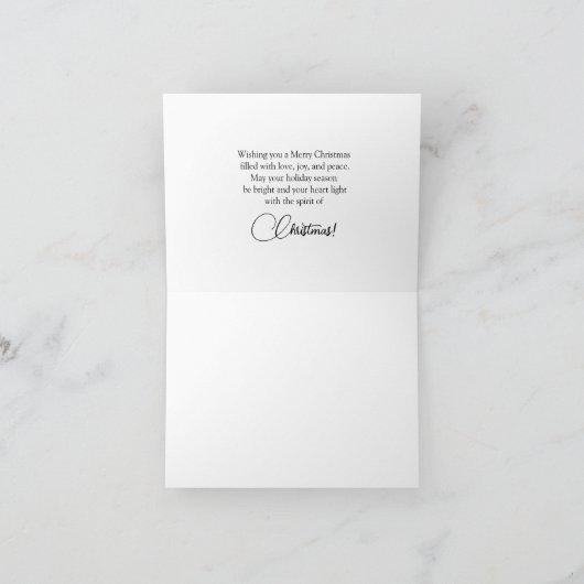 Die Weihnachtskarte eines einsamen Rentiers Feiertagskarte (Innenseite)