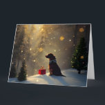 Die Weihnachtskarte eines Hundes im Winter Karte<br><div class="desc">Schick einen besonderen Weihnachtsgruß in dieser Ferienzeit.</div>