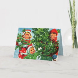 Die Weihnachtskarte für den Weihnachtsbaum erhalte Feiertagskarte