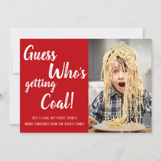 Die Weihnachtskarte für die Kohlefamilie bekommen  (Vorderseite)