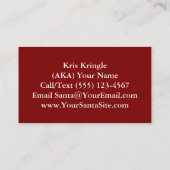 Die Weihnachtskarte Jesus ist der Grund Visitenkarte (Rückseite)