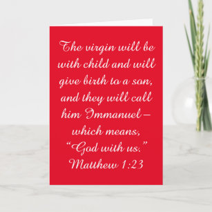 Die Weihnachtskarte - Matthew-1:23 Feiertagskarte