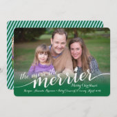 Die Weihnachtskarte mit Fotos erwarten Feiertagskarte (Vorne/Hinten)