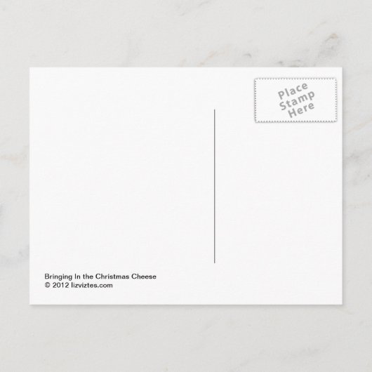 Die Weihnachtskäsesendung Feiertagspostkarte (Rückseite)